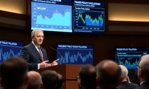 Jerome Powell discussing temporary tariff-driven inflation at Federal Reserve conference