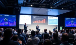 Experts discussing product-market fit strategies at StockPil Disrupt 2025 conference
