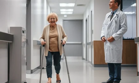 Elderly patient achieving mobility through Prometheus stem cell therapy treatment success