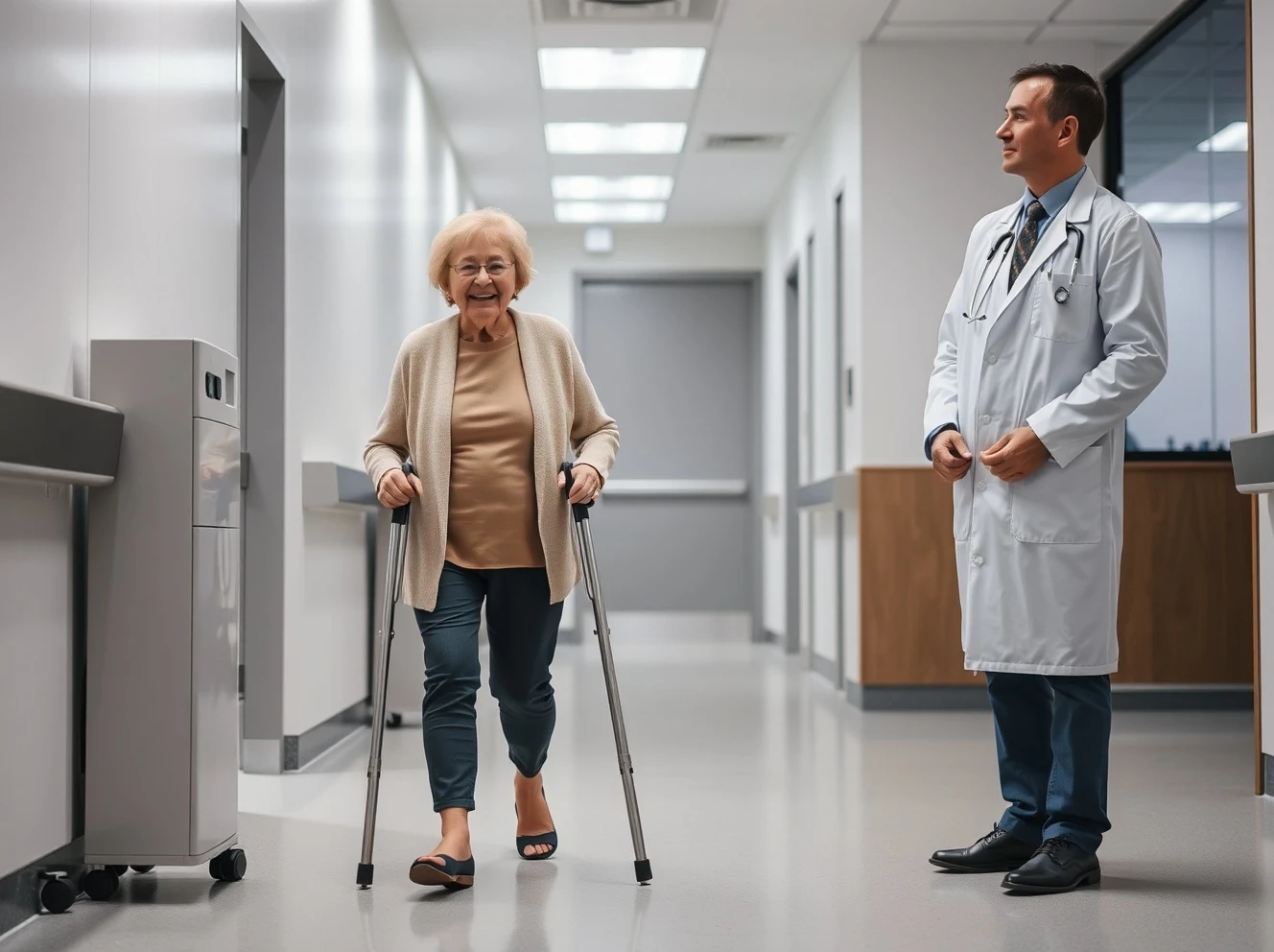 Elderly patient achieving mobility through Prometheus stem cell therapy treatment success