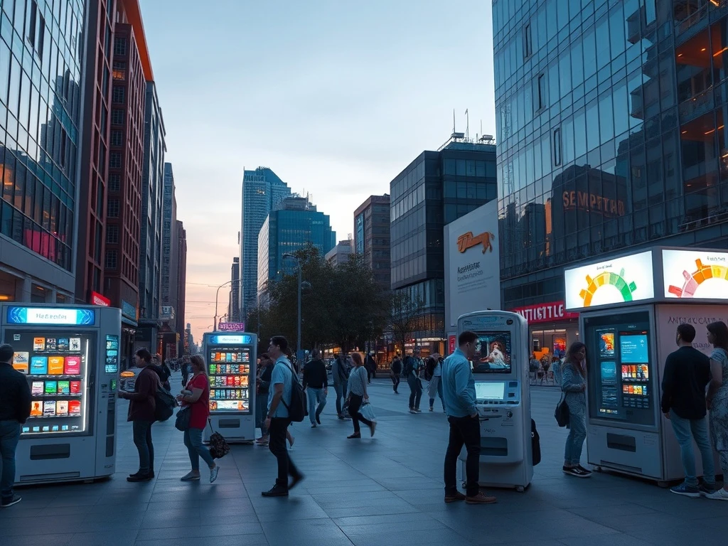 Modern public automation systems enhancing urban life through accessible self-service technology