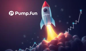Pump.fun platform achieving record trading volume during memecoin market surge