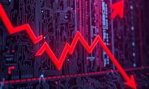 Quantum computing stock plunging on controversial financing decision showing market volatility