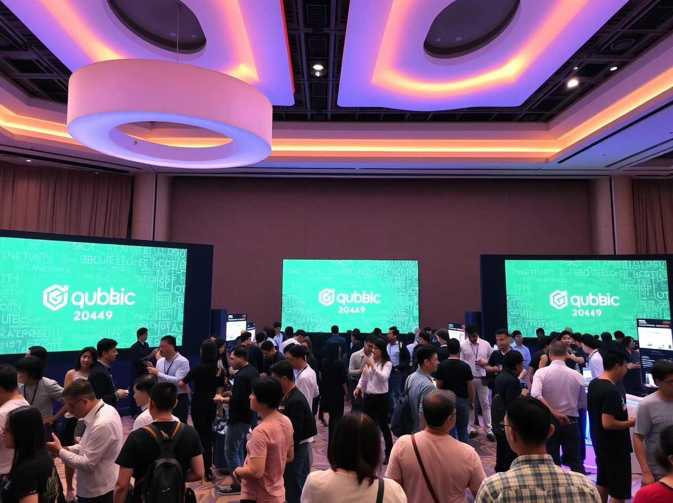 Qubic blockchain presentation at Token 2049 Singapore conference showcasing high-performance technology
