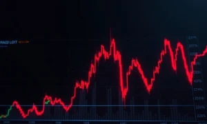 RAD cryptocurrency volatility crash showing dramatic price drop and market turbulence