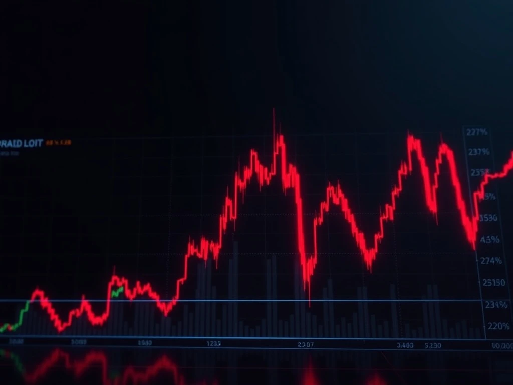 RAD cryptocurrency volatility crash showing dramatic price drop and market turbulence