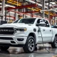 Ram electric pickup cancellation announcement with vehicle and charging station