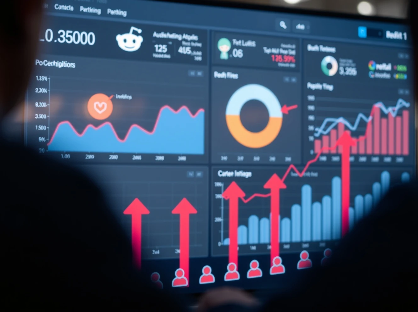 Reddit publisher tools dashboard showing article performance analytics and community distribution metrics