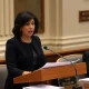 Chancellor Rachel Reeves discussing Treasury emergency funds restrictions during cabinet meeting