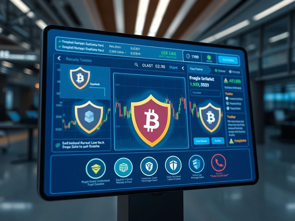 Secure crypto exchange platform dashboard showing real-time trading data and regulatory compliance features