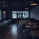 Major restaurant chain closing multiple locations with empty dining area and closed sign