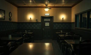 Restaurant closures affecting established dining chains with empty dining rooms and financial struggles