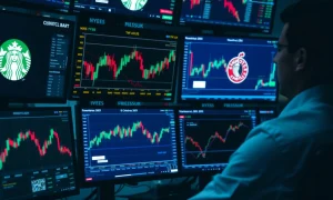 Expert analysis of restaurant stocks investment strategies for Starbucks and Chipotle showing financial charts