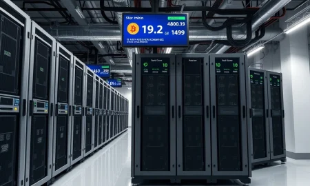 Riot Platforms Bitcoin mining operation showing efficient energy management and high profitability