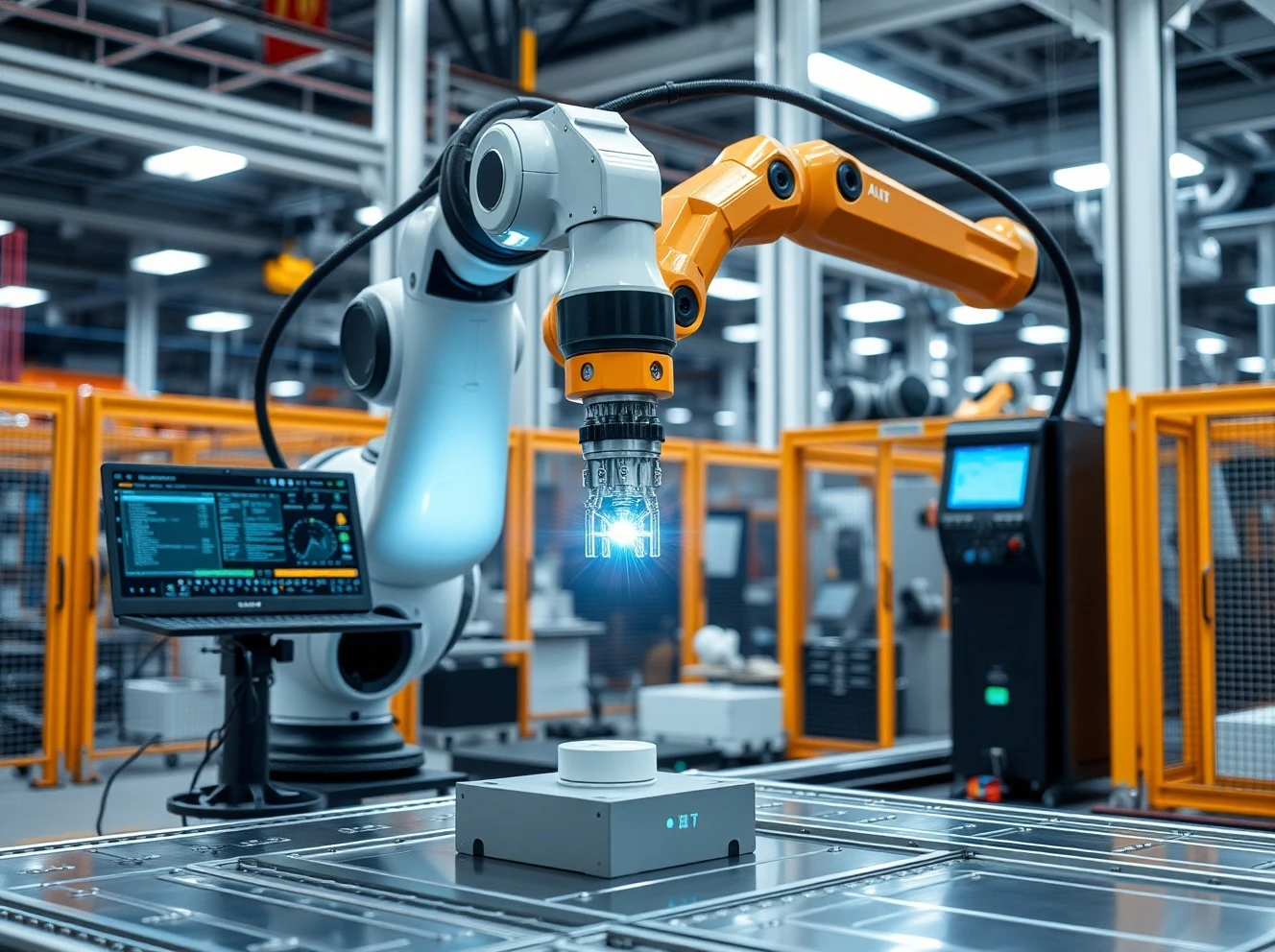 Advanced robotics software controlling precision manufacturing processes with exceptional accuracy