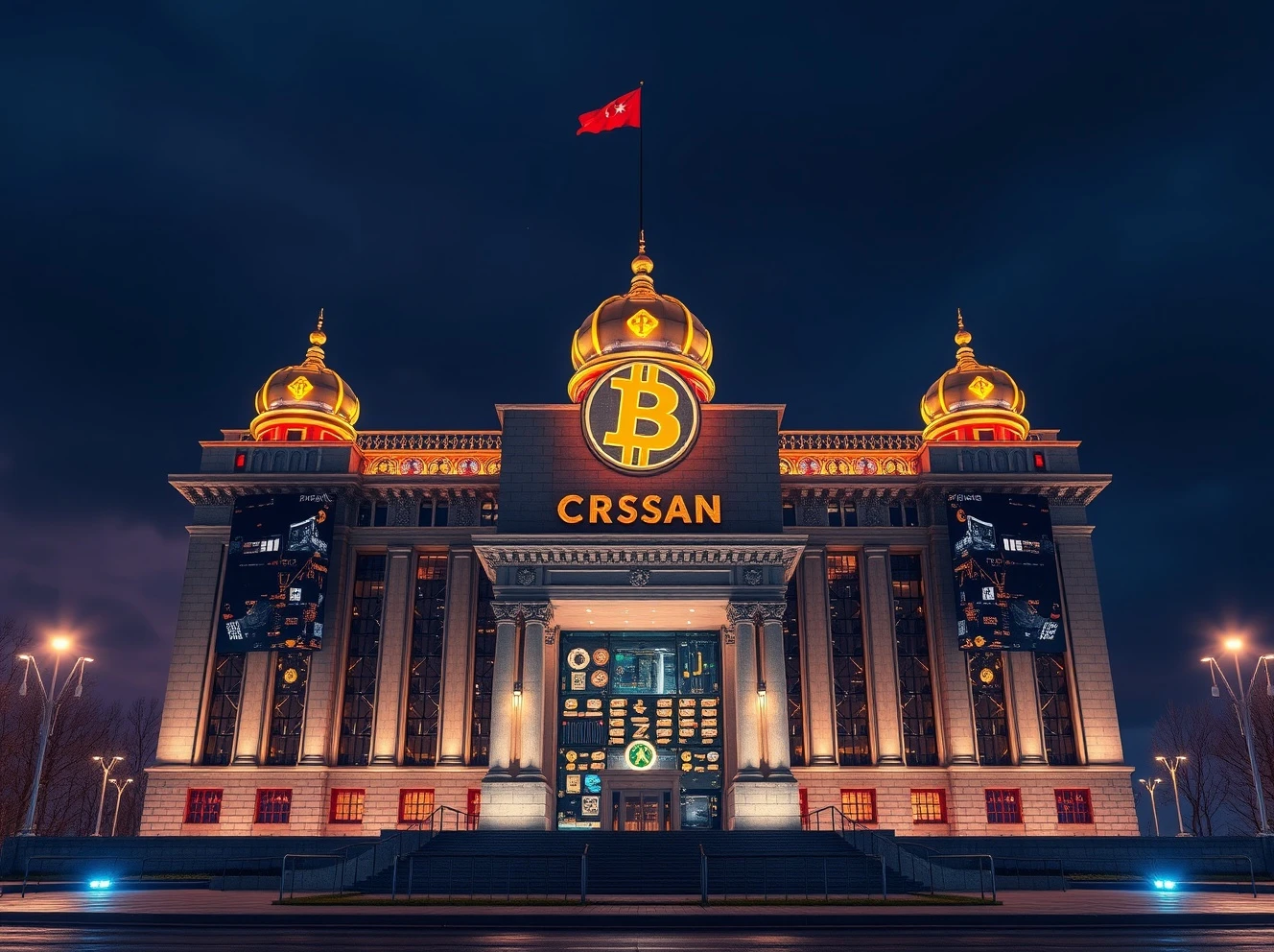 Russia's proposed national crypto bank regulating digital currency transactions and supporting miners
