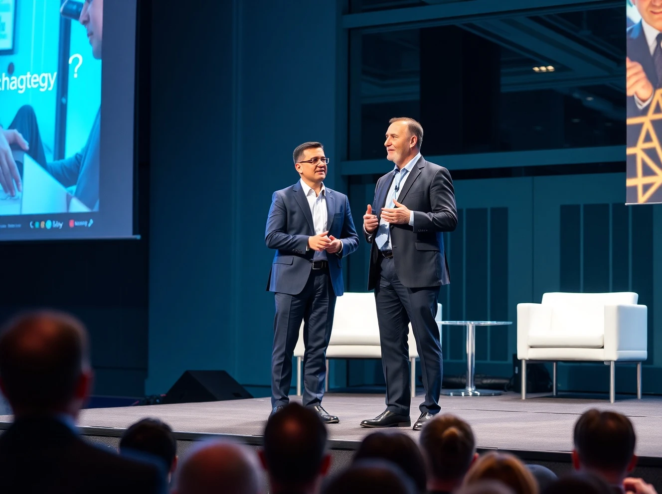 Eric Yuan and Santi Subotovsky discussing second act strategy at tech conference