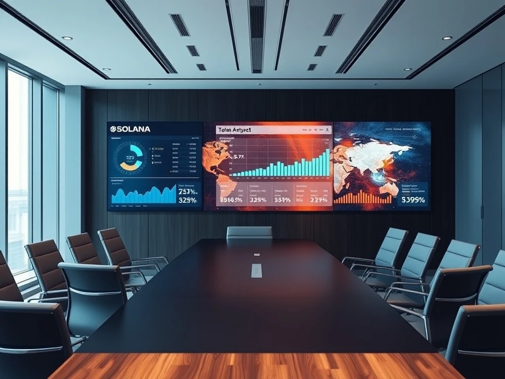 Corporate Solana treasury management dashboard showing blockchain investment analytics