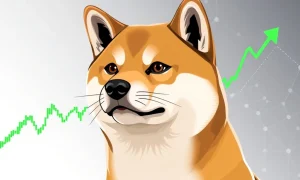 SHIB double bottom pattern analysis showing potential bullish breakout with cryptocurrency charts