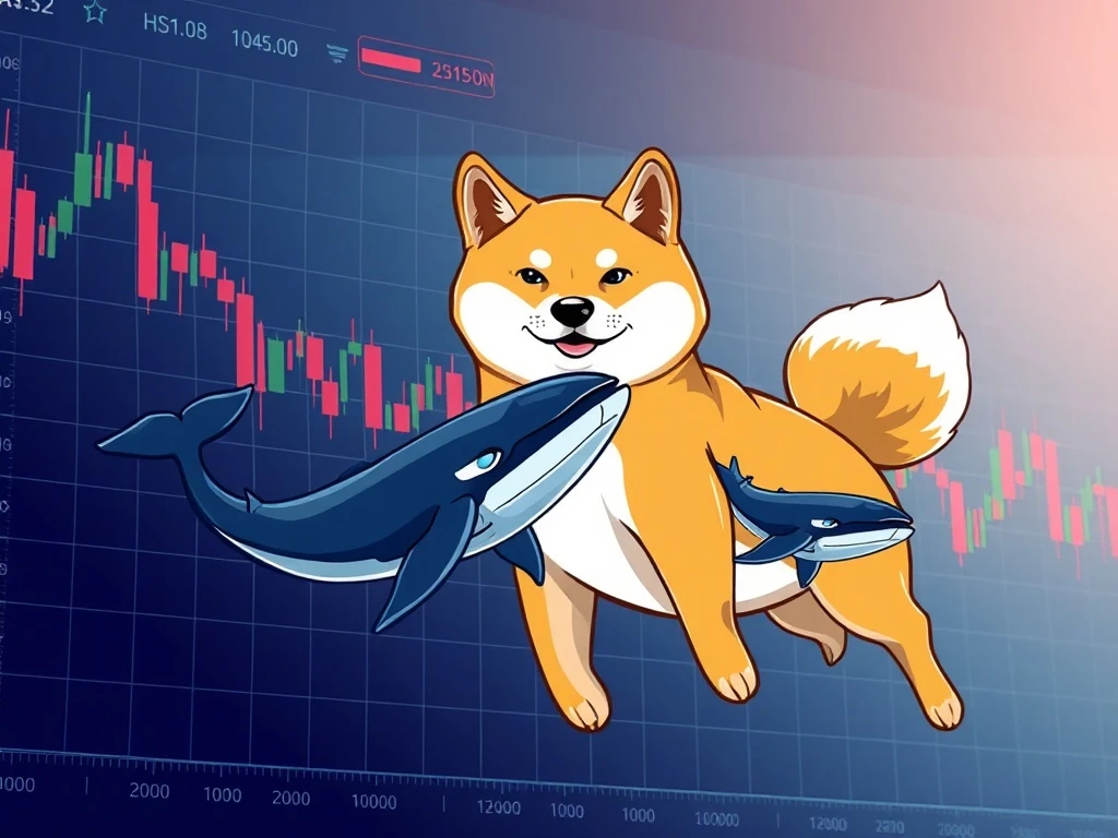 SHIB double bottom pattern analysis with whale accumulation signals