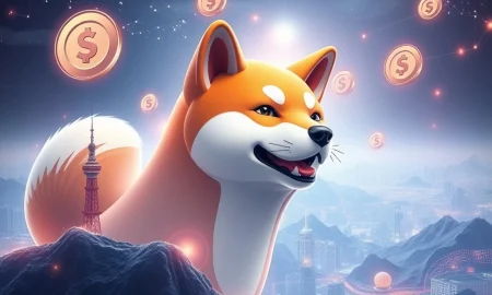 Shiba Inu strategic expansion across Asian markets with blockchain growth visualization
