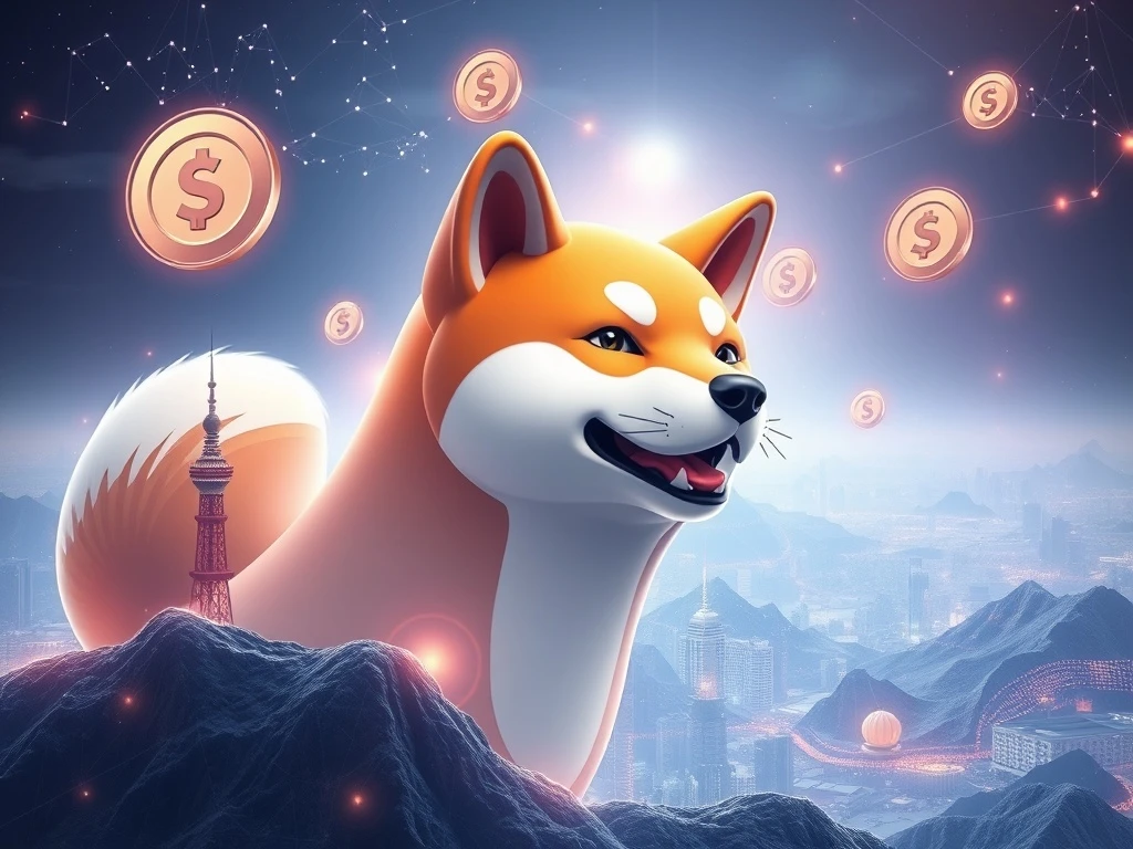 Shiba Inu strategic expansion across Asian markets with blockchain growth visualization