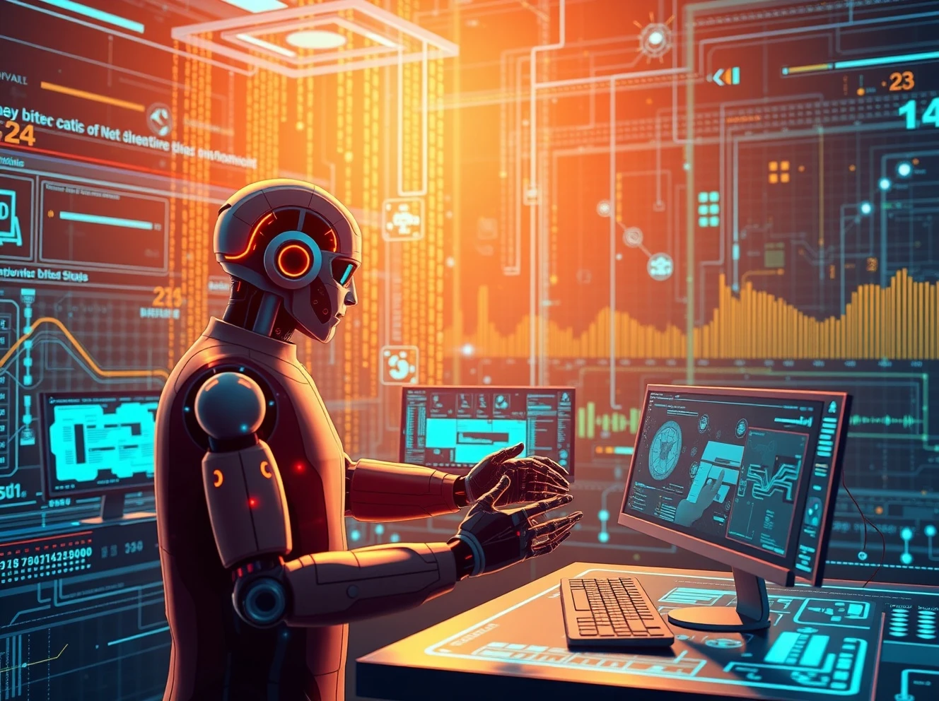 AI agents training in advanced RL environments for autonomous task completion