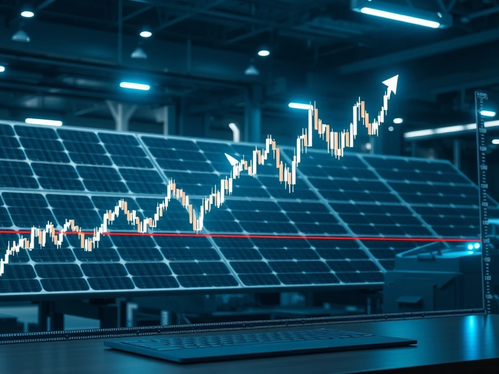 Silver breakout chart showing price surge above $41 with industrial and solar technology elements