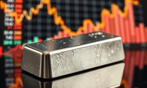 Silver bar as powerful inflation hedge with rising market value charts
