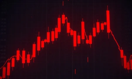 Dramatic SLF price drop chart showing catastrophic cryptocurrency market volatility