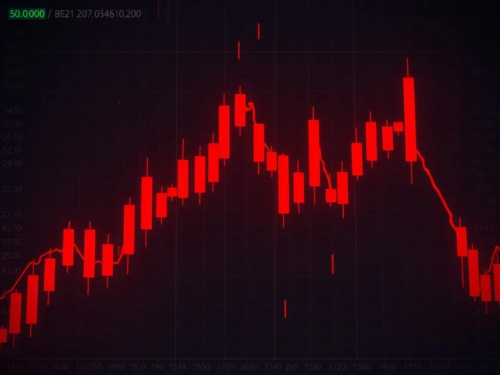 Dramatic SLF price drop chart showing catastrophic cryptocurrency market volatility