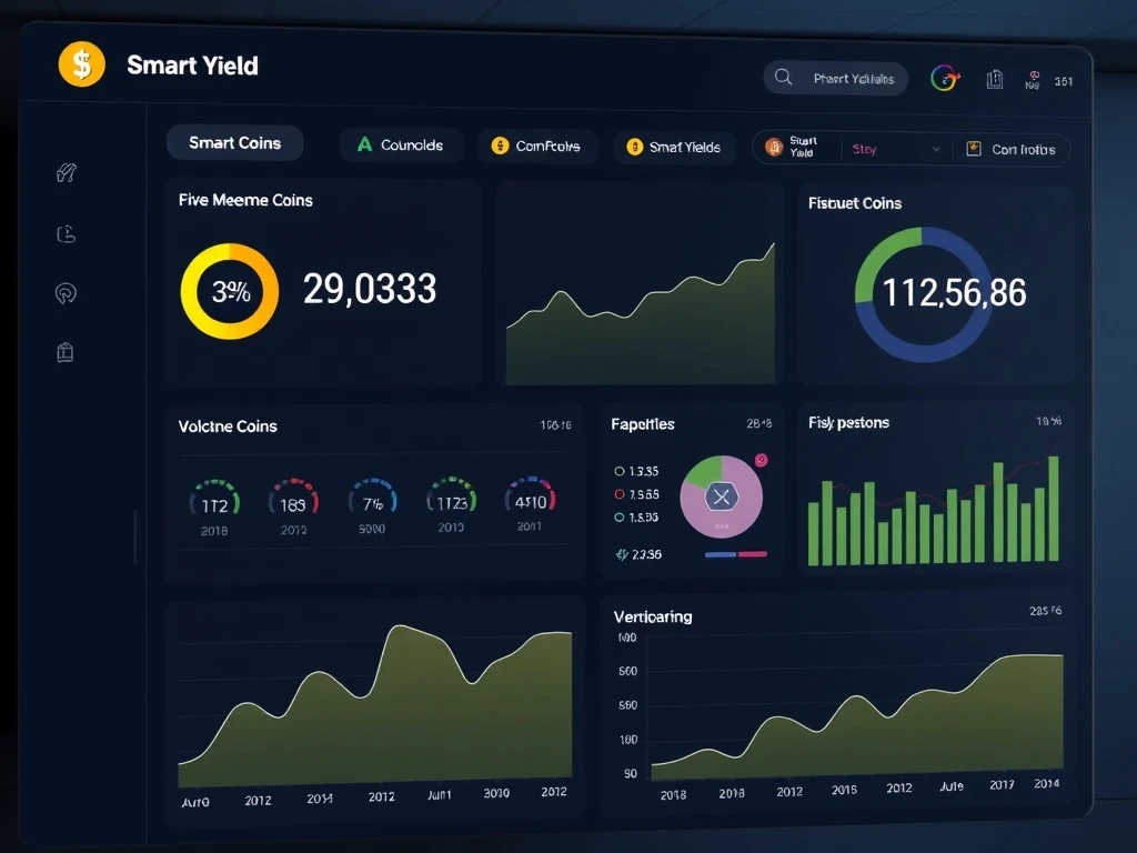 Smart Yield Coin performance dashboard showing superior risk-adjusted returns compared to volatile meme coins