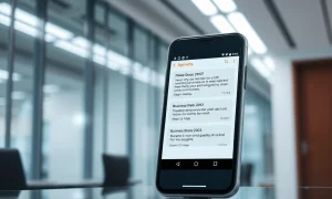 SMS marketing success showing business text messages on smartphone screen