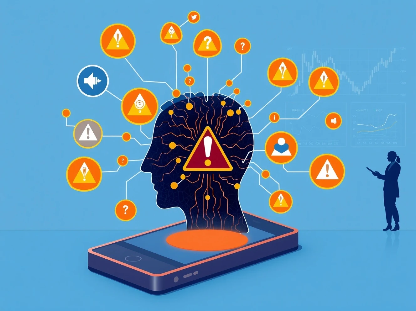 Business analysis of social media addictive algorithms showing psychological impact and ethical solutions