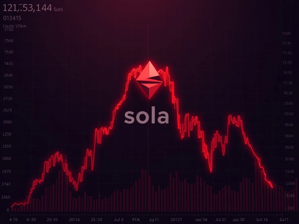 SOL price crash analysis showing dramatic market decline and volatility patterns