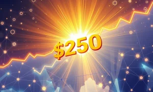 Solana cryptocurrency breaking through $250 resistance toward $1000 target