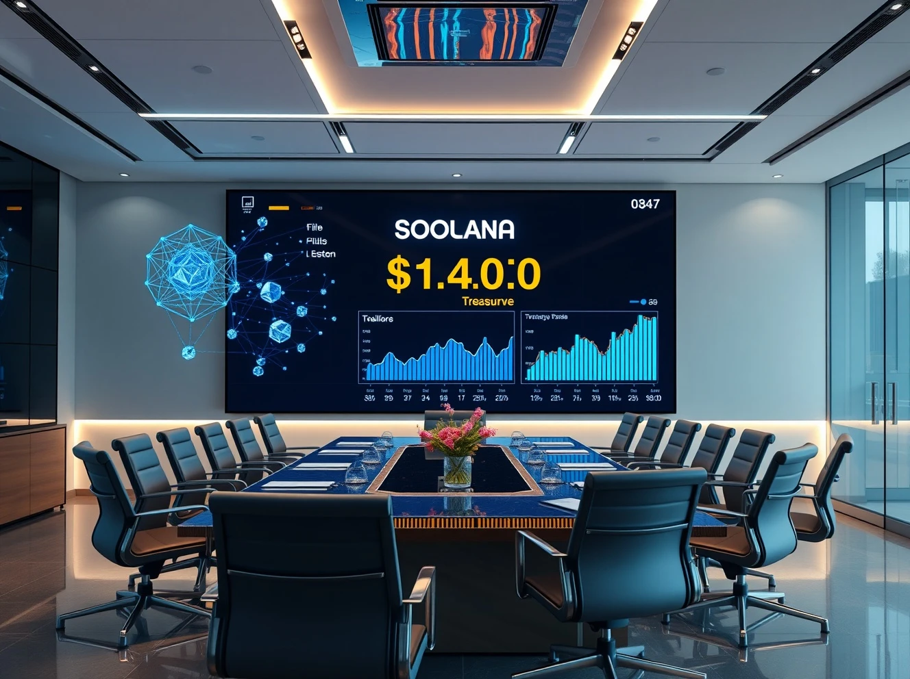 Solana treasury reserves growth showing institutional adoption and corporate investment in blockchain technology