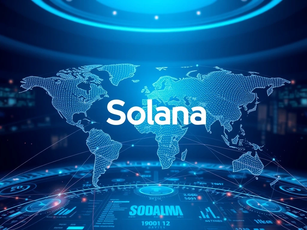 Solana cross-border payments network connecting global financial markets with digital transaction streams