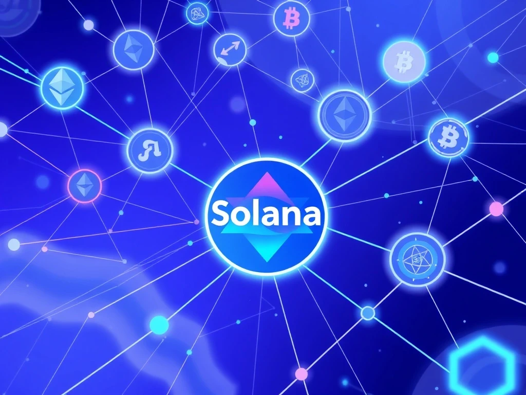 Interconnected blockchain networks showcasing Solana ecosystem cross-chain synergy and emerging opportunities