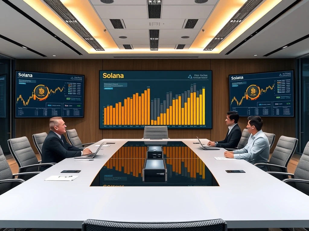 Institutional Solana adoption strategy showing corporate blockchain investment and yield generation
