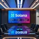 Solana Nasdaq listing celebration showing blockchain technology merging with traditional finance