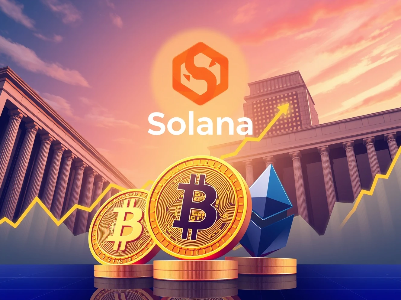 Solana outperform Bitcoin Ethereum analysis showing growth potential and institutional adoption