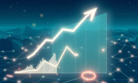 Solana price chart showing upward trend while network activity metrics decline dramatically