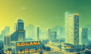 Solana price prediction analysis showing blockchain growth and institutional adoption trends