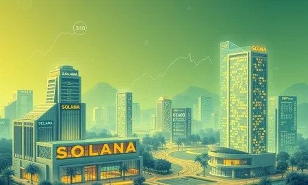 Solana price prediction analysis showing blockchain growth and institutional adoption trends