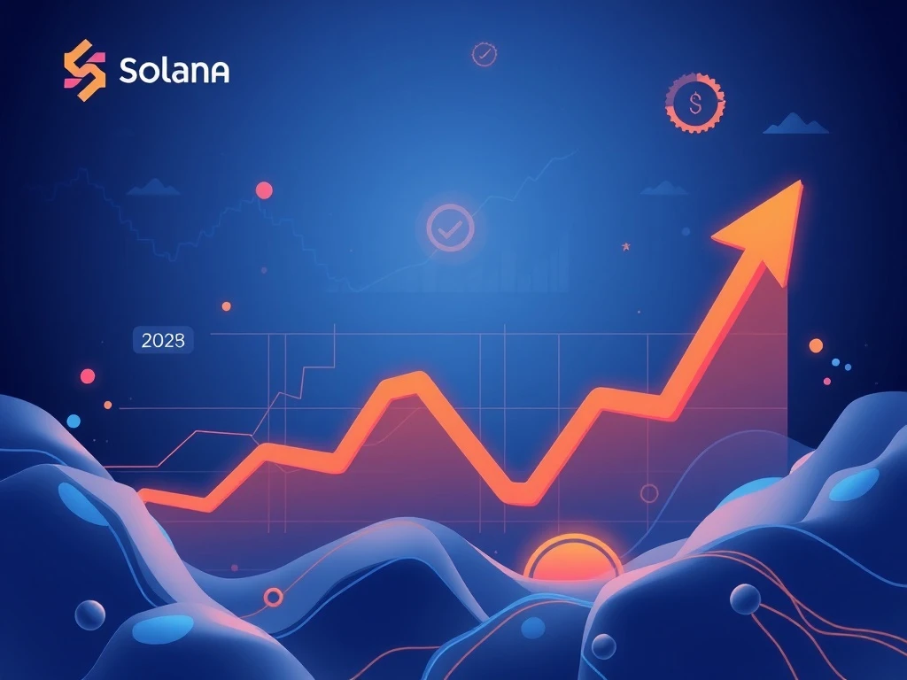Solana price growth analysis showing blockchain performance metrics and market trends