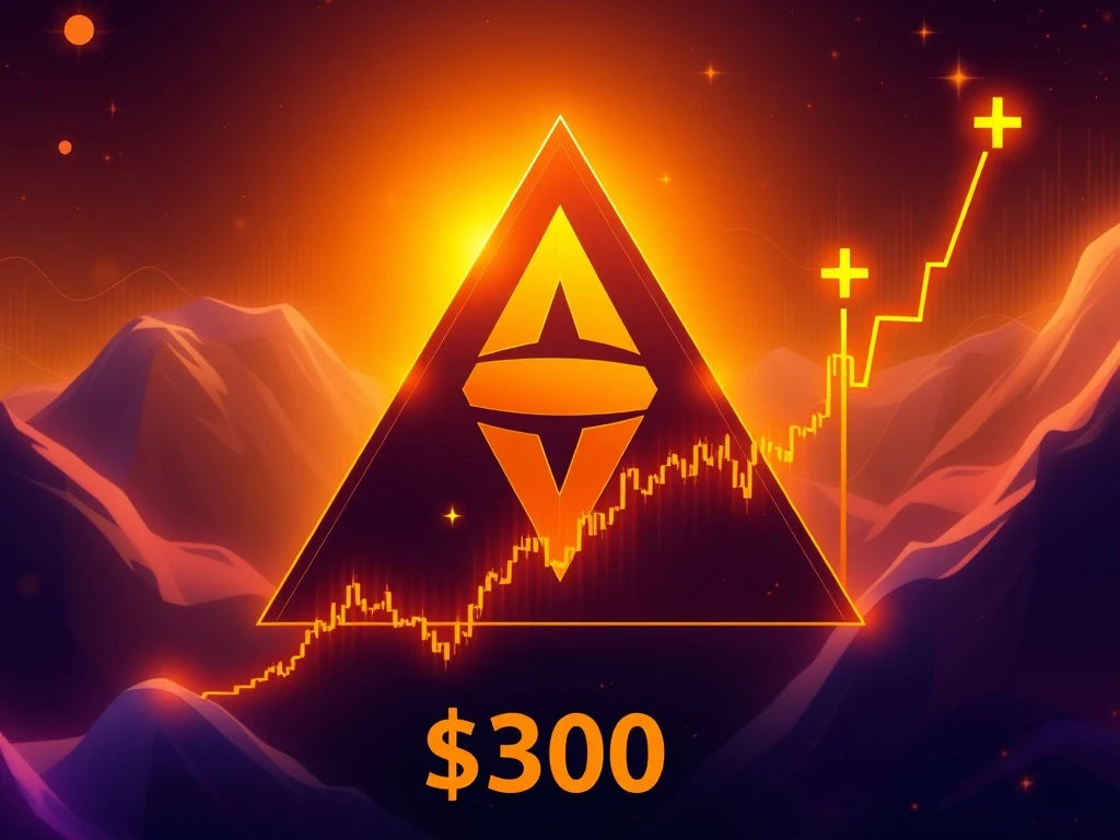Solana triangle breakout analysis showing price surge toward $300 target
