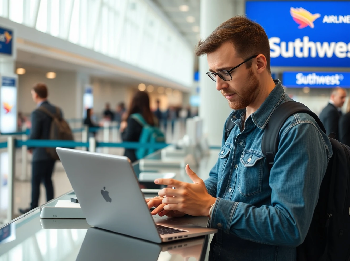 Southwest Airlines travel restrictions causing passenger frustration at airport check-in