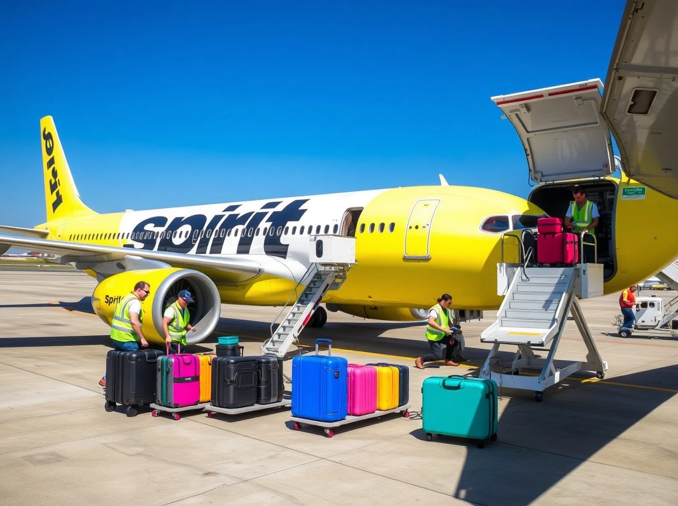 Spirit Airlines baggage policy comparison with Southwest Airlines showing competitive advantages