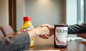 Strategic nutritional products acquisition merging Splenda and Atkins brands in corporate consolidation